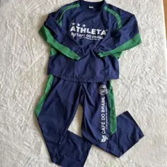 メンズATHLETA ピステ・ウィンドブレーカー 上下ネイビー/グリーンサイズＭ