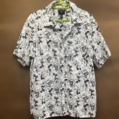 ミッキー マウス　ディズニー　総柄シャツ　H&M アロハシャツ　半袖シャツのサムネイル