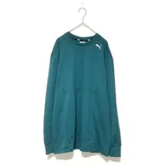PUMA プーマ 長袖Tシャツ ロンT グリーン M スポーツウェア
