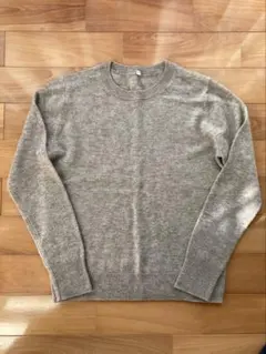 無印良品 ヤク混ウール ベージュ クルーネックセーター M