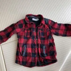 【24時間以内発送可能】H&M チェックシャツ　厚手　長袖　12-18M