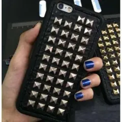 新品送料無料！IPhone 6/7/7plus 大人気 シルバースタッズケース