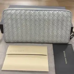 新品同様‼️ 現行　ボッテガヴェネタ　長財布　イントレチャート　ラウンドファスナー