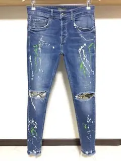 ペイント 春夏 ZARA MAN ストレッチ ダメージ スキニー デニム