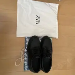 ZARA デッキシューズブラック 品番 2424/720 41(26.4cm)のサムネイル