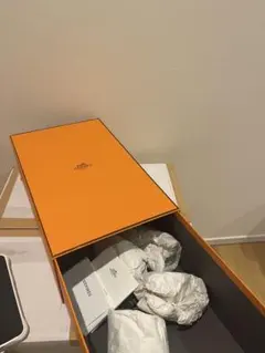 HERMES オレンジ ギフト箱　シューズ用　スライド式