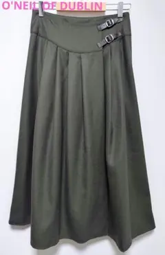 オニールオブダブリン　ウーステッドウール　バスク巻きロングスカート