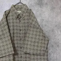 90S vintage 半袖　柄シャツ　綿　メンズ　M 古着　個性派　奇抜