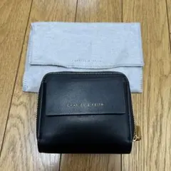チャールズアンドキース ミニスクエアウォレット　黒　二つ折り財布