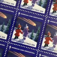 アメリカ　クリスマスシール　24枚分　複十字シール　海外　グリーティング