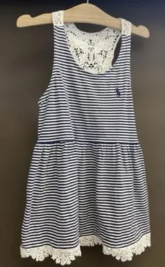 POLO RALPH LAUREN ストライプ柄ノースリーブワンピース　140