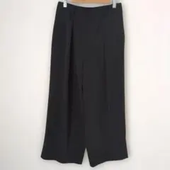 ユニクロ　アンクル　ワイドパンツ　L 黒