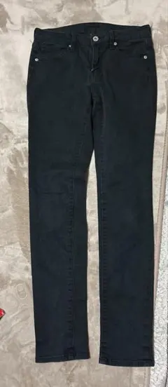 GU ジーユー【S】ハイウエストスキニーパンツ ブラック W64 ストレッチ