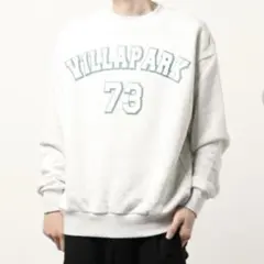 SPINNSビッグシルエット カレッジナンバリングスウェットグレー