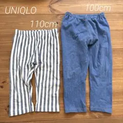 UNIQLO レギンスパンツ100cm 110cm 10分丈　7分丈 2枚セット