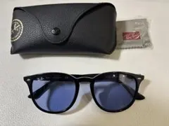 Ray-Ban ブラック フレーム ブルーレンズ サングラス