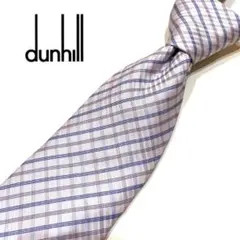 【高級】 dunhill ダンヒル　春色　ネクタイ　チェック柄　ピンク