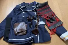 薬研藤四郎 コストモ コスプレ 送料無料】とうらぶ風 紺色衣装上下ポーチ・装備品セット 薬研