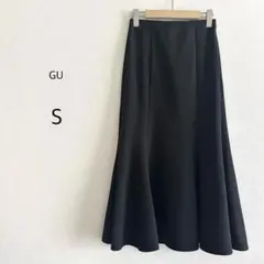 GU ジーユー カットソーマーメイドロングスカートZ+E ブラック Sサイズ