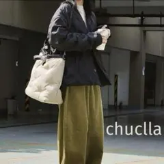 chuclla】ノーカラーダイヤキルトダウンジャケット オーバーサイズ 