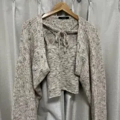 w closet ニット ボレロ キャミソール アンサンブル