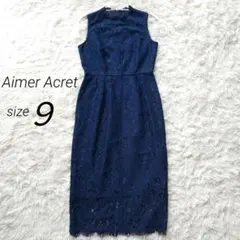 Aimer Acret　タイトワンピース　パーティドレス　レース　ノースリーブのサムネイル
