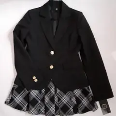 BB ブレザー チェックプリーツスカート セット 150 卒業式 卒服