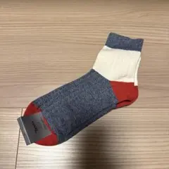 Tabio カジュアルソックス 25-27cm グレー/赤/アイボリー