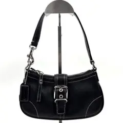 極美品 COACH コーチ 7542 ハンドバッグ ソーホー ブラック レザー
