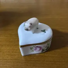 ヘレンド ウィーンの薔薇 ピンク 犬 ボンボニエール 小物入れ |5208
