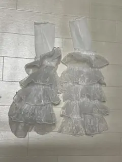 レッグウォーマー 白 ホワイト y2k ロングレッグウォーマー ソックス