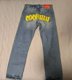 希少 ココルル 刺繍 ワイド デニムパンツ 赤タグ 00s Y2K
