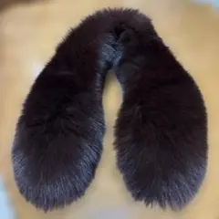 ダークブラウン リアルファー マフラー