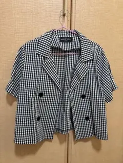 MAISON DE THERESE ギンガムチェック 半袖ジャケットのサムネイル