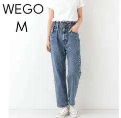 WEGO ケミカルウォッシュ デニムパンツ M ウエストゴム ハイウエスト古着風のサムネイル