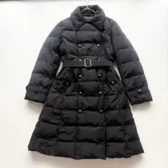 MaxMara ロングコート ブラック ベルト付き - メルカリ