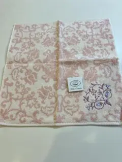 Silk & Cotton タオルハンカチ ピンク新品未使用タグ付き