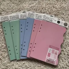 amifa A5カスタムノートリフィル シール台紙 5枚入り 3色×2セット