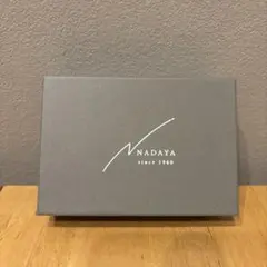 新品未使用 NADAYA mu本革 コンパクト財布 HAKU シルバー