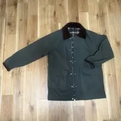 ダークグリーン コーデュロイ襟ジャケット