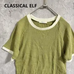 CLASSICAL ELF ラグラン細ボーダーリンガーTシャツ　カジュアル