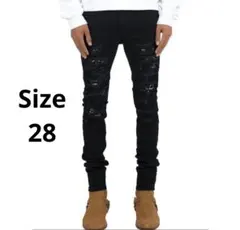 mnml X165 Paisley Stretch Denim Black2