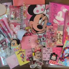 ディズニー　ミニーマウス　ミニーちゃん　まとめ売り　セット　文房具　キーホルダー