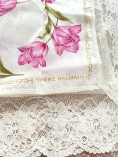 PIERRE BALMAIN ピェールバルマン ハンカチ 花柄