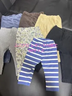 ユニクロ リブレギンス10部丈 コーデュロイライクレギンス10部丈 80サイズ