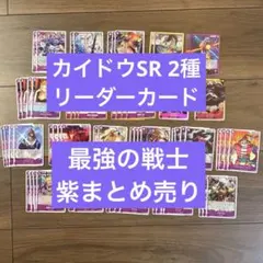 【カイドウSR2種有】世界最強の戦士　紫デッキパーツ 大量64枚セット 4コン有