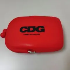 CDG 赤 シリコン がま口型　コインケース　ポーチ