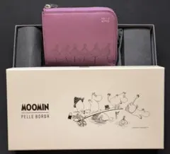 ペレボルサ ムーミンドット L字ファスナーミニ財布 リトルミイ（モーヴ）