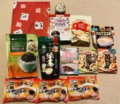 【食品詰め合わせ】13点（加賀せんべい、つけてみそ、山形だるまや乾麺など）