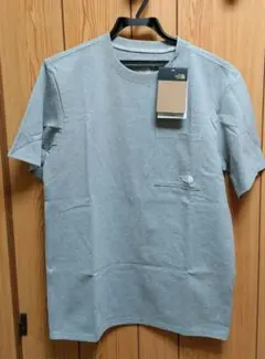 新品 ノースフェイス ポケット 刺繍ロゴ Tシャツ アメリカSサイズ